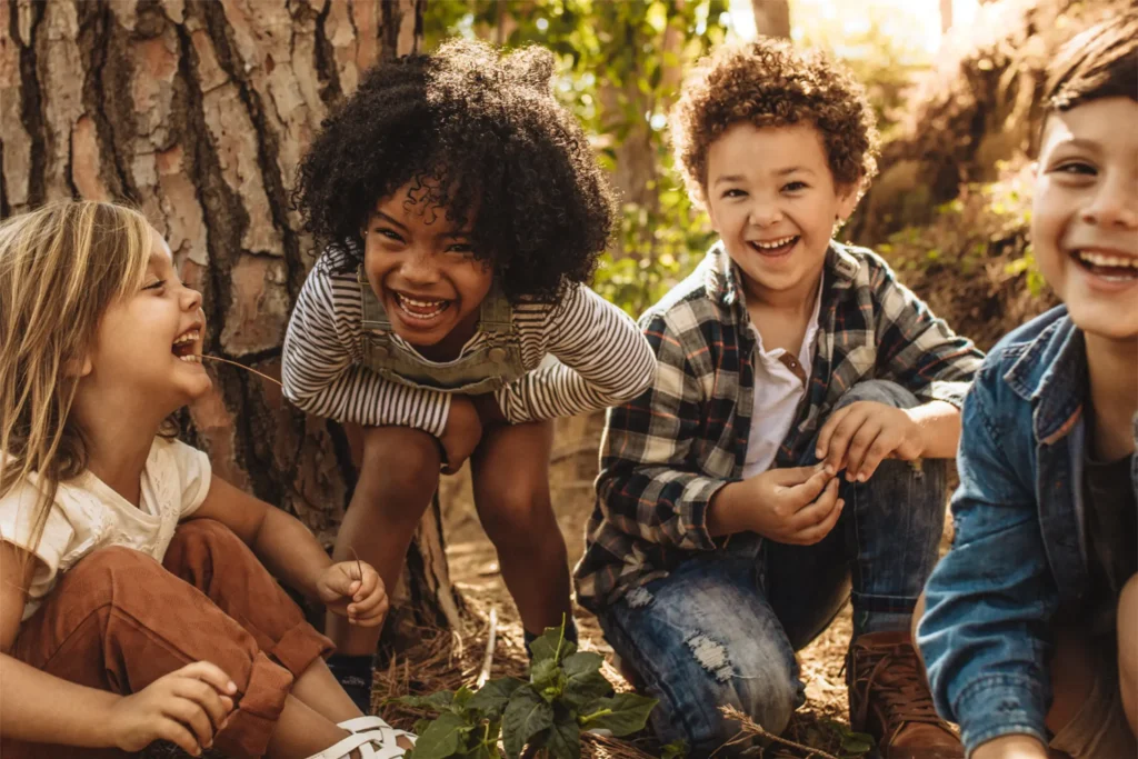 children enjoying the outdoors
